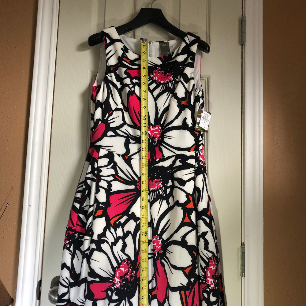 Bold floral Sleeveless fit and flare mini dress